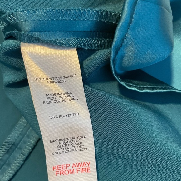 Jason Wu Teal Turquoise Satin Tie Strap low black slip midi dress ruched XS - Picture 6 of 14